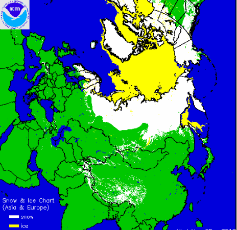 La nieve y el hielo casi desaparecen de Europa a finales de mayo