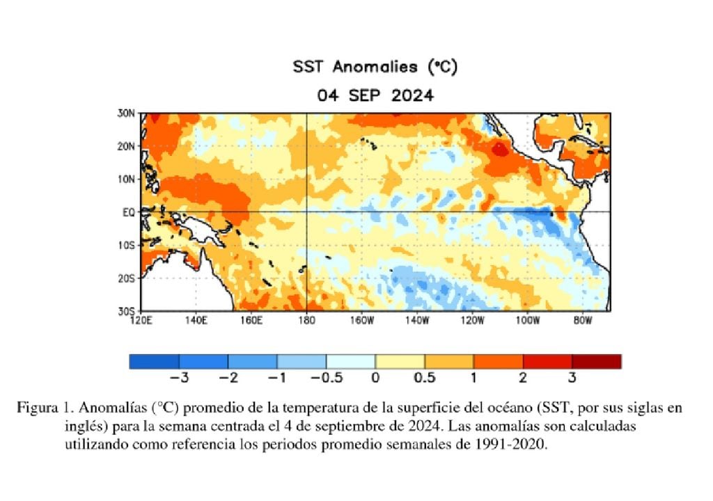 Anomalía de la temperatura de la superficie del mar ENSO