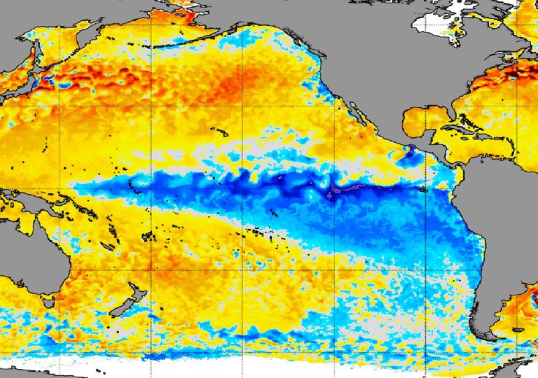 Anomalía de temperatura; TSM; La Niña Anomalía de temperatura; TSM; La Niña