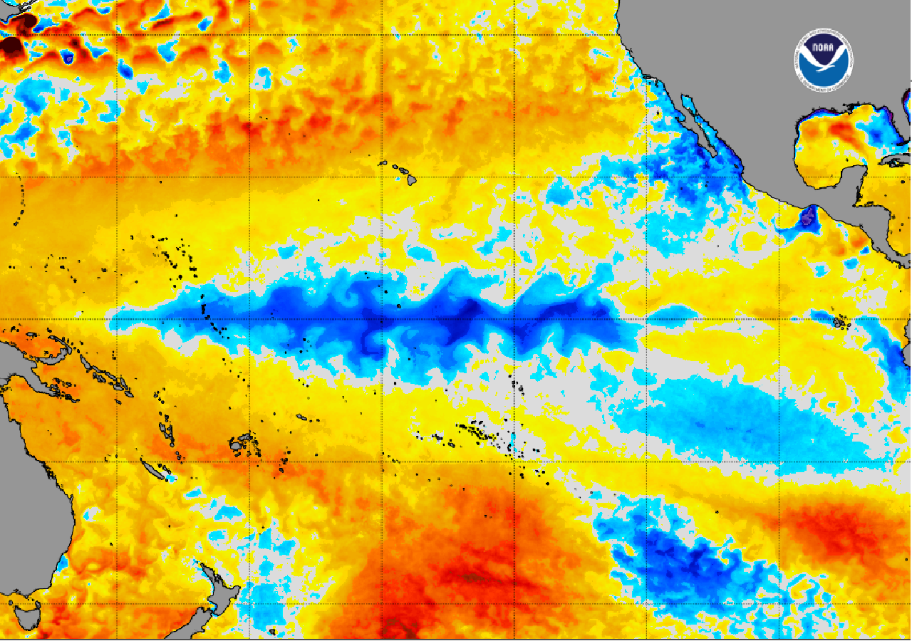 Las aguas del Pacífico Ecuatorial siguen enfriándose, lo que podrían extenderse a La Niña este 2025, aunque está vigente la fase neutra; ambas pueden favorecer menos calor y más lluvias en México.