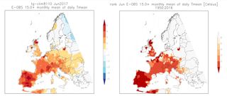La ola de calor de junio de 2017 en Europa y el cambio climático: relacionados