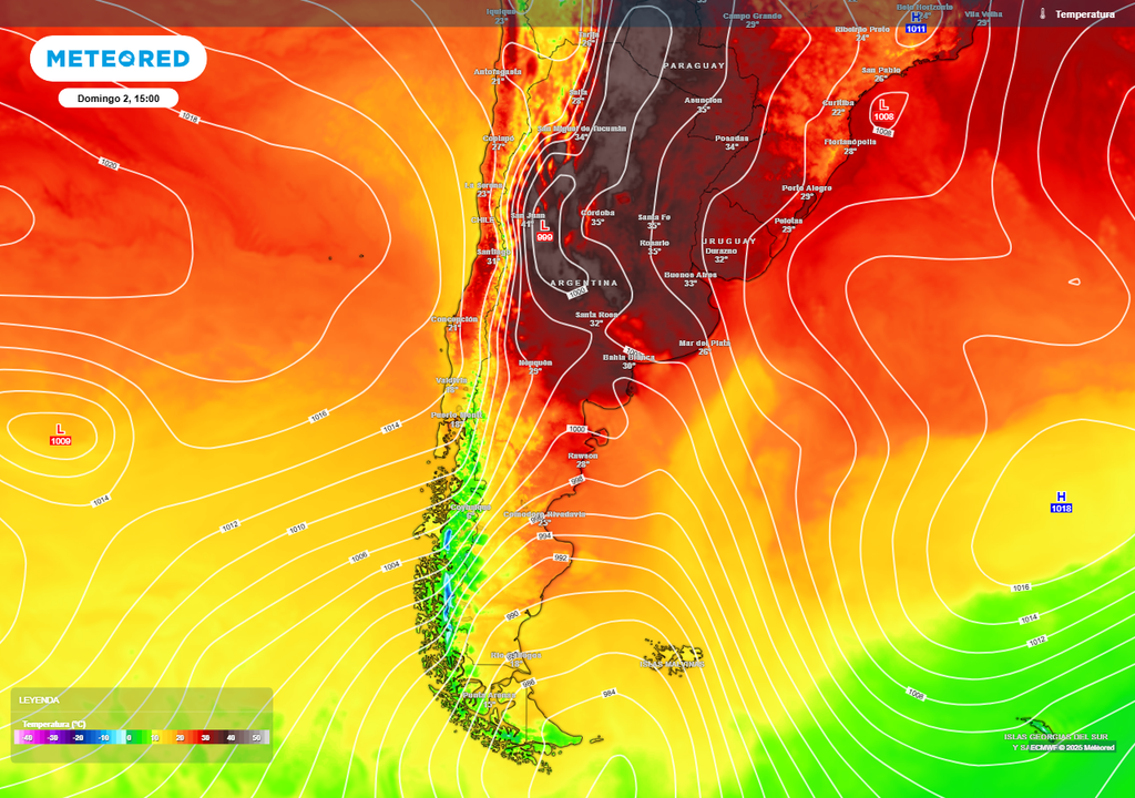 Ola de calor alerta Argentina febrero lluvias fuertes