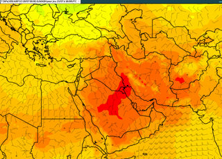 La OMM examina el registro de la temperatura de 54 ° C en Kuwait, Irak