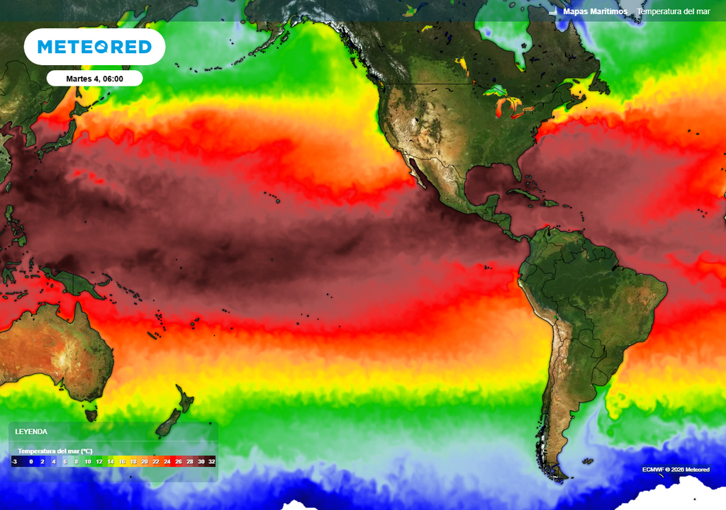 El Niño OMM ENSO NOAA El océano se encamina hacia un marcado calentamiento de las aguas superficiales sobre el Pacífico central y oriental.