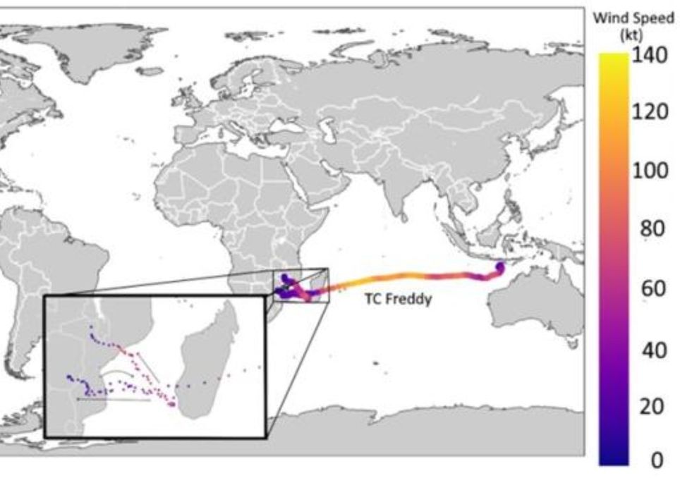Oceano Índico, furacão, ciclone, Freddy