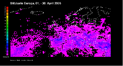 La Página Del Mes: Mapas Históricos De Rayos April 2005