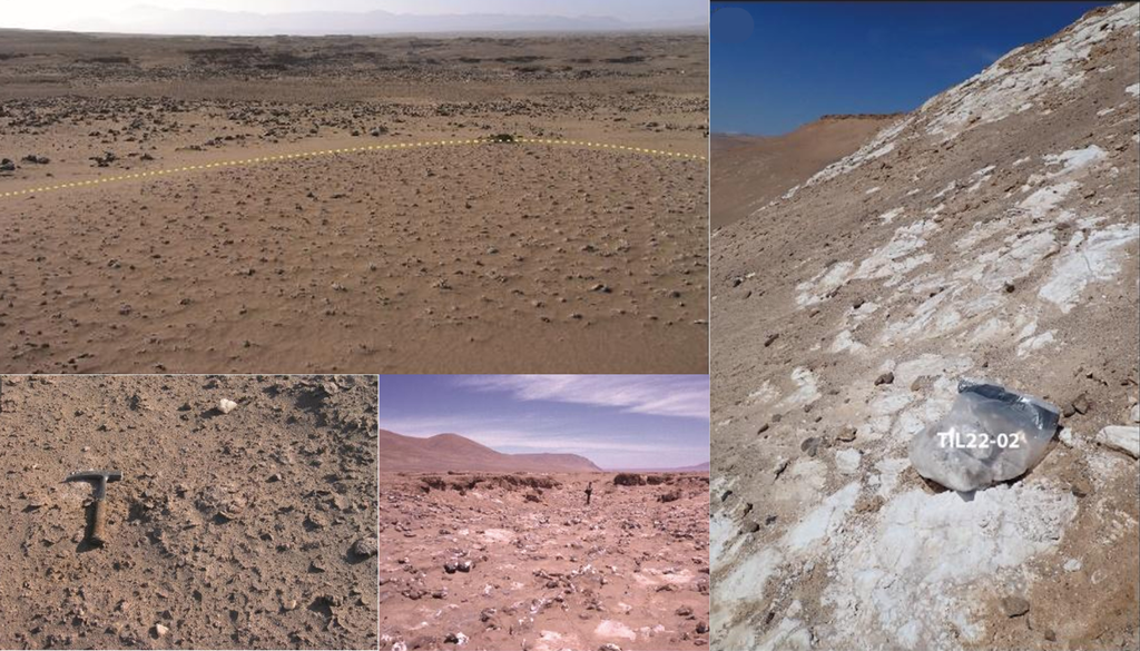 Imágenes del sitio de estudio en la parte más árida del desierto de Atcama. Crédito: Ritter-Prinz et al. (2026)
