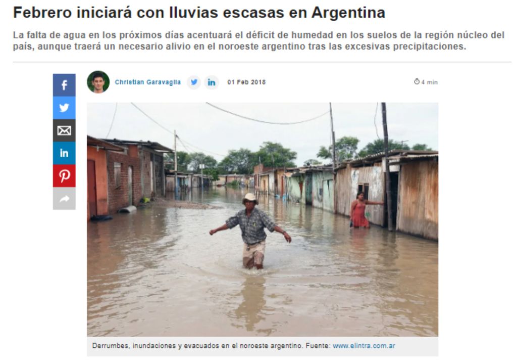 Primera nota de Meteored Argentina Primera nota de Meteored Argentina