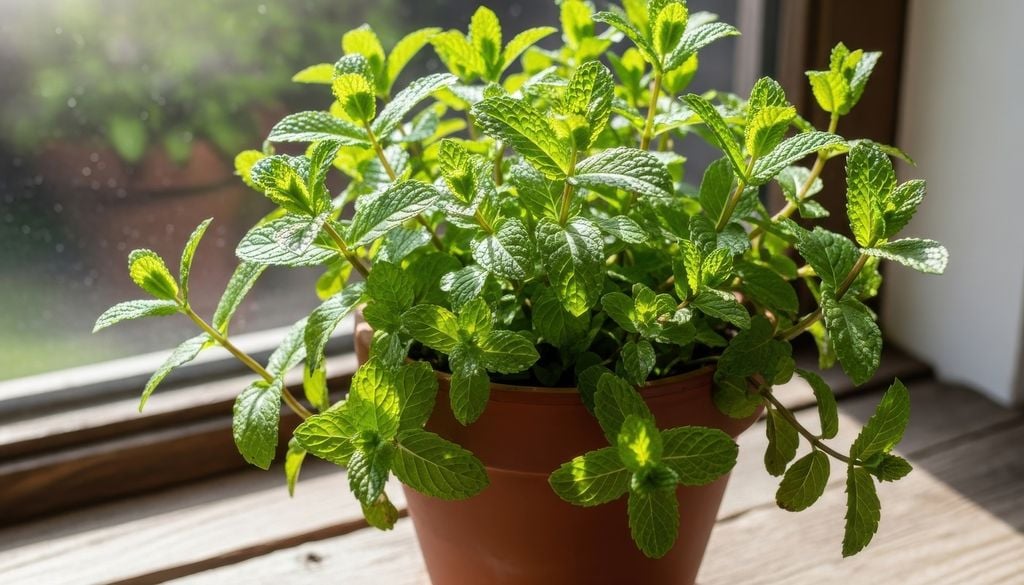 Una planta de hierbabuena bien cuidada puede convertirse en una pequeña reserva de hojas frescas para tener siempre a mano en la cocina.