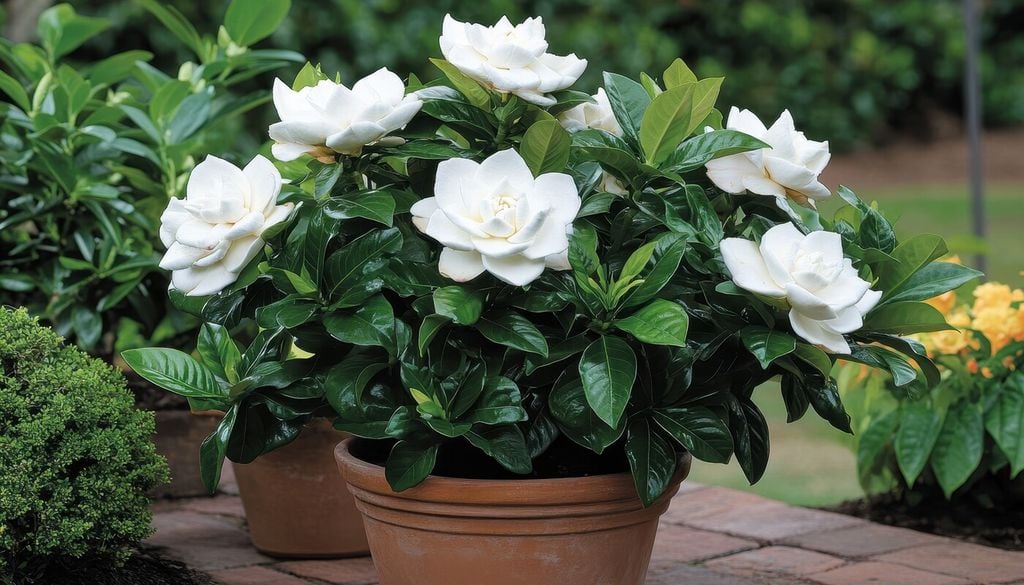 gardenia pot Cultivarla en maceta permite controlar mejor el sustrato y protegerla de las heladas cuando sea necesario.