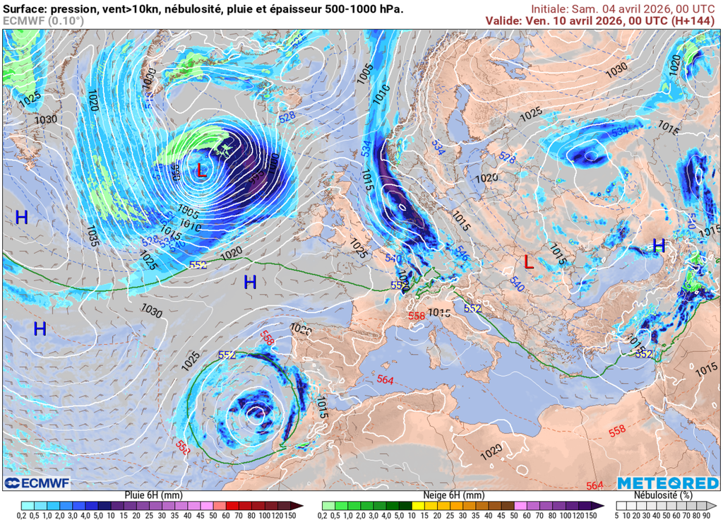 De faibles perturbations pourront circuler dans le nord-est voire l'est en fin de semaine.