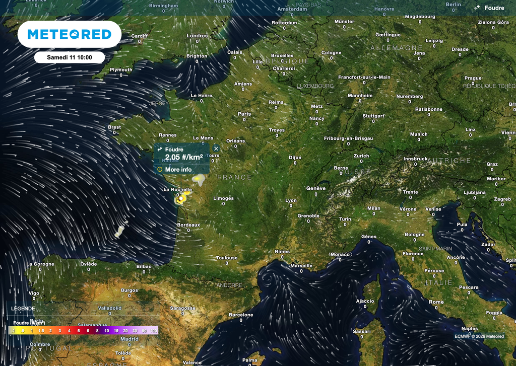Quelques orages isolés déjà possibles très tôt samedi.