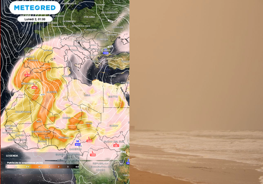 La prima grande nube di polvere sahariana dell'anno ha una data: ecco quando raggiunger&agrave; l'Italia