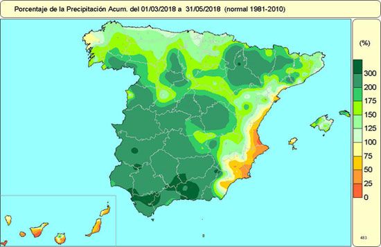 La Primavera De 2018 En España: Fría Y Extremadamente Húmeda, Según Aemet La Primavera De 2018 En España: Fría Y Extremadamente Húmeda, Según Aemet