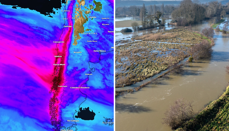 La primavera llegar&aacute; con temporal a Chile: vientos sobre 80 km/h, r&iacute;o atmosf&eacute;rico extremo y m&aacute;s de 200 mm de lluvia