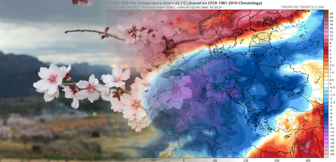 La primavera podría llegar con una irrupción de aire frío atípico