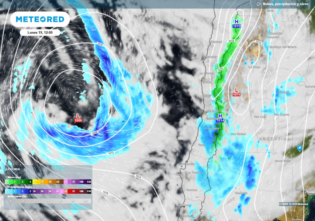 precipitaciones e isobaras Este inicio de semana llegan nuevas lluvias a la capital por el arribo de un nuevo frente.