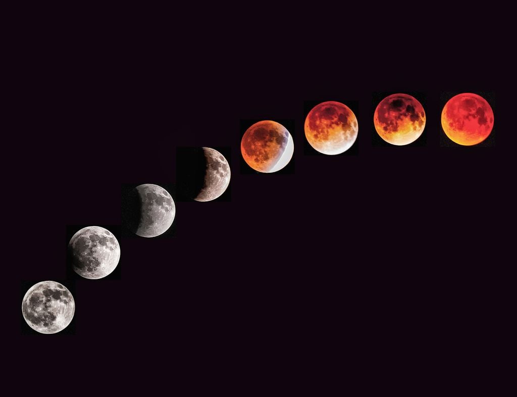 Éclipse lunaire lune satellite La Lune prendra une teinte rouge orangée.