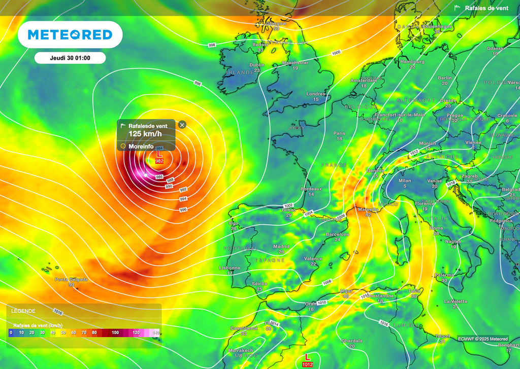 Des vents à surveiller d'ici la seconde partie de semaine prochaine.