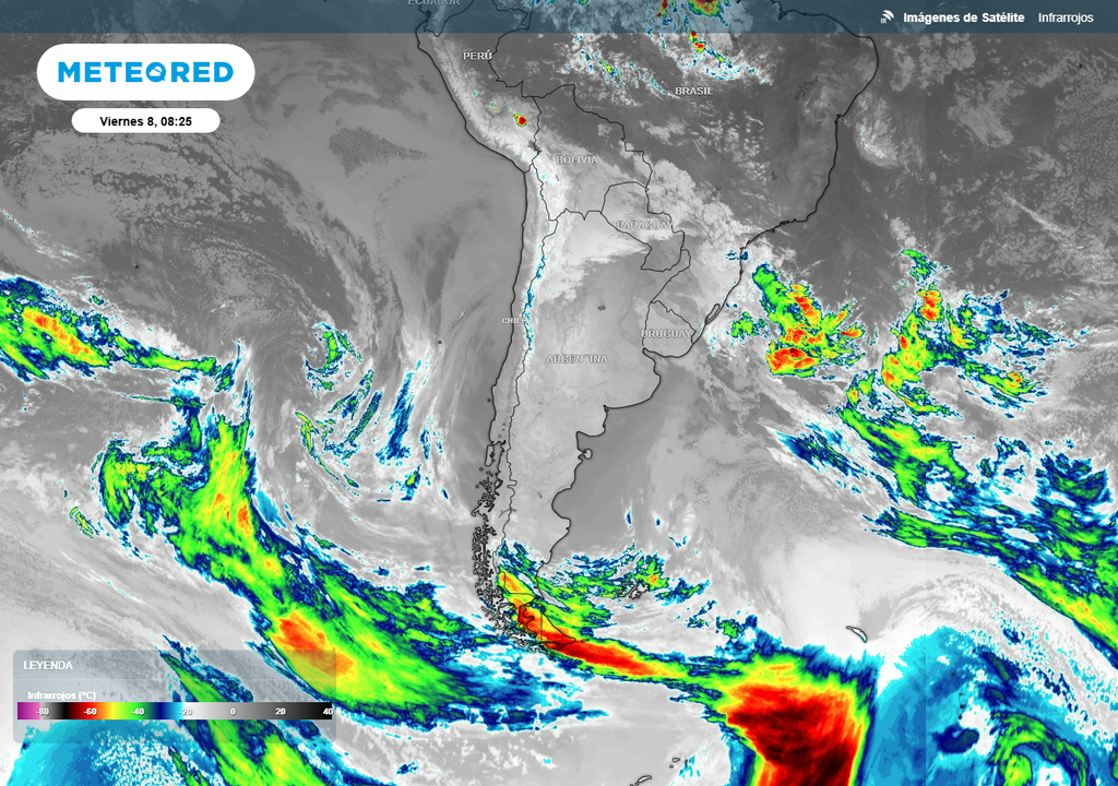 Tiempo Argentina clima pronóstico fin de semana agosto frío lluvias SMN