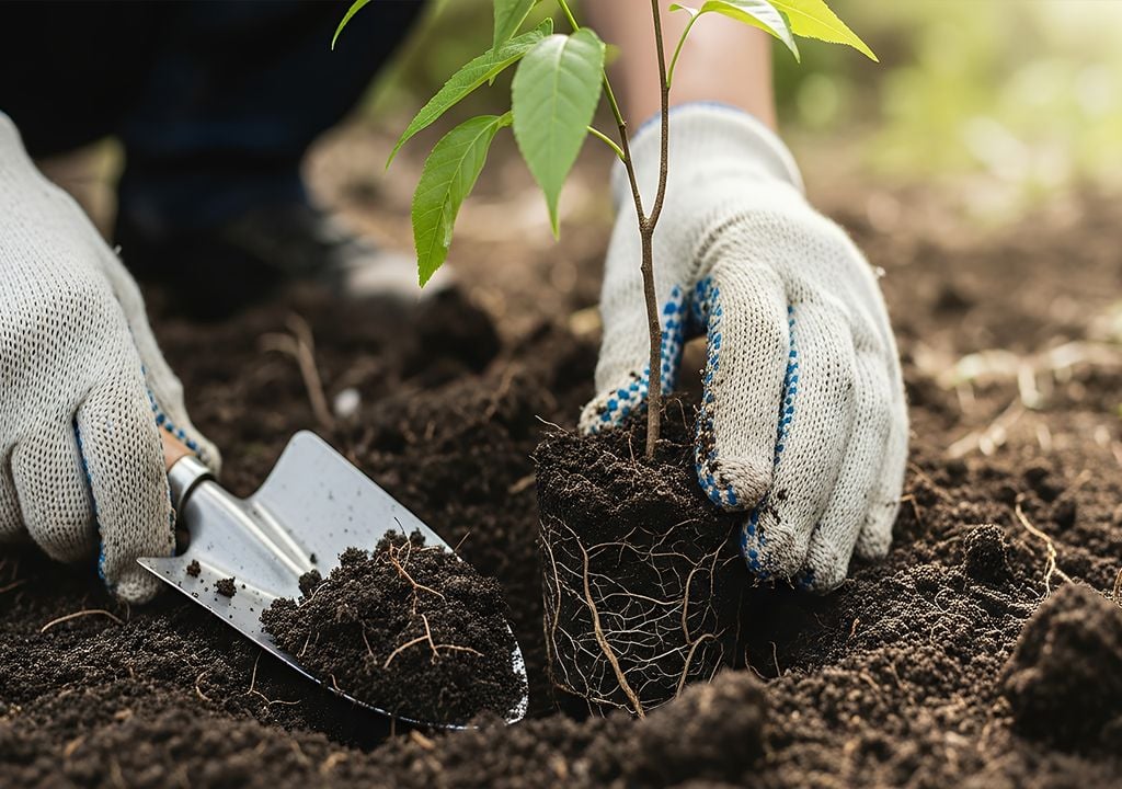 Plantar árboles Voluntarios del proyecto Stump Up For Trees, en alianza con NPK Recovery, están plantando 4.500 árboles, los que serán fertilizados gracias a la orina de asistentes a conciertos y maratones
