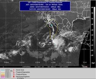 La rara tormenta tropical Raymond