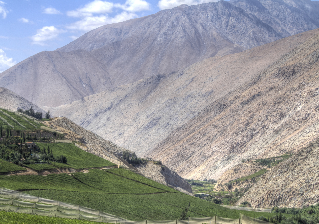 El valle del Elqui bañado en gran parte por el embalse Puclaro, hoy se encuentra en un período crítico, debido a que la reserva de agua se encuentra solo en un 5% de su capacidad.