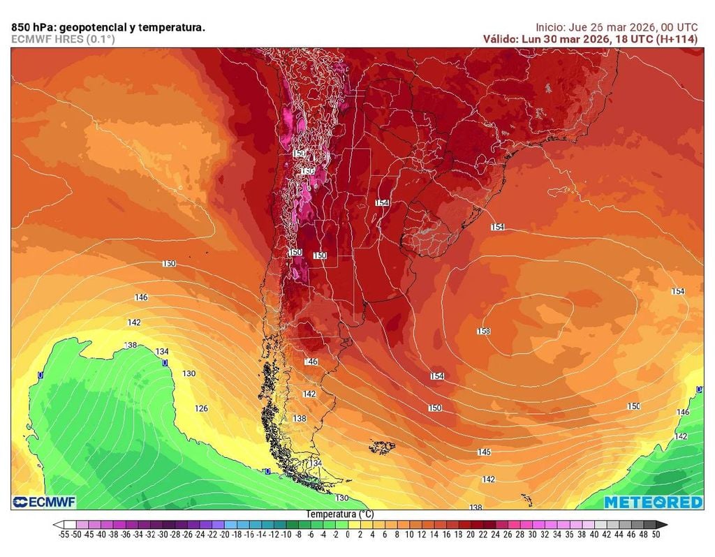 Dorsal cálida Una dorsal en altura traerá temperaturas sobre lo normal a la Región Metropolitana y parte del centro del país la próxima semana.