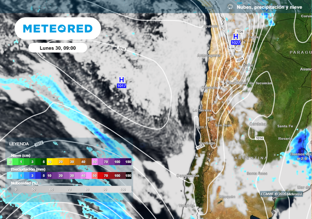 Altas presiones Altas presiones dominarán el tiempo en el centro de Chile: sistemas frontales no lograrán pasar esta barrera.