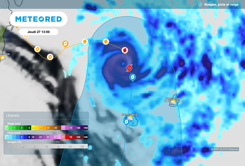 Des rafales à près de 200 km/h attendues sur l'île de La Réunion.
