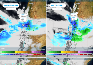 La semana comienza con atención en la zona sur de Chile por lluvias intensas e isoterma cero alta