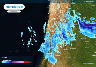 Pronóstico semanal de Meteored para Chile: la semana comienza con lluvias por una baja segregada y altas temperaturas