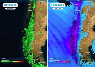 La semana comienza con un sistema frontal llegando a Chile: dejará vientos sobre 60 km/h y hasta 40 mm acumulados