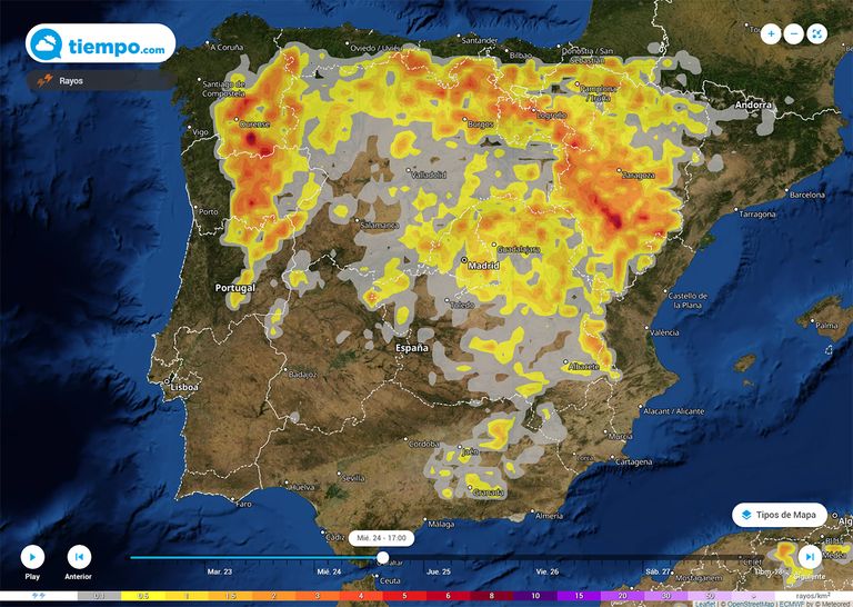 Rayos en España Rayos en España