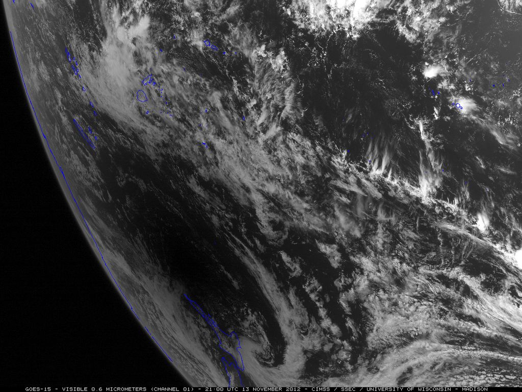 Imagen del GOES-15 del canal visible 0.63 µm