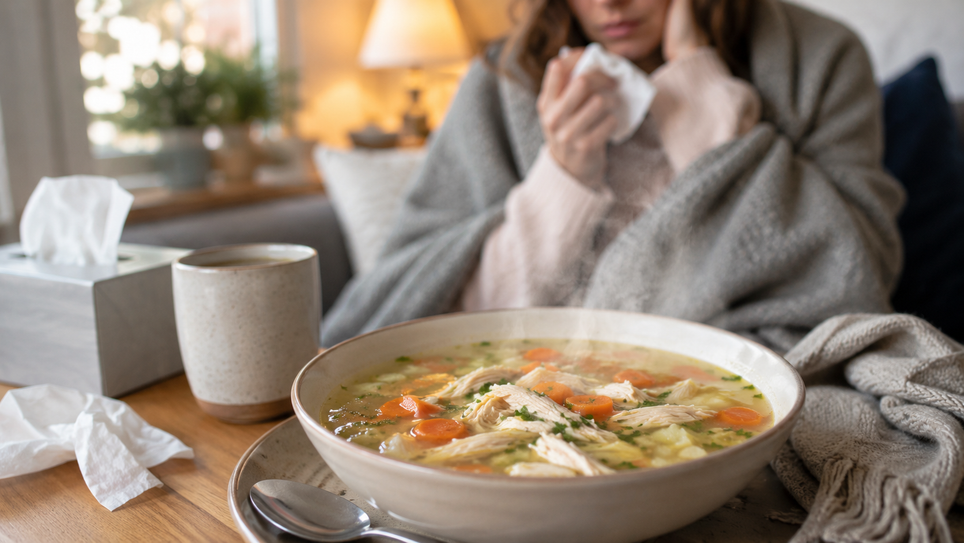 Especialista de la Universidad de Chile aclara beneficios de la sopa de pollo en resfríos