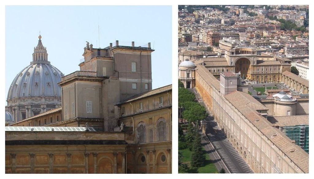 Torre gregoriana o de los vientos Fotografías donde se aprecia la Torre de los Vientos o Gregoriana del Vaticano, el primer observatorio astronómico que tuvo la Santa Sede, ubicado sobre la larga Galería de los mapas de los Museos Vaticanos.