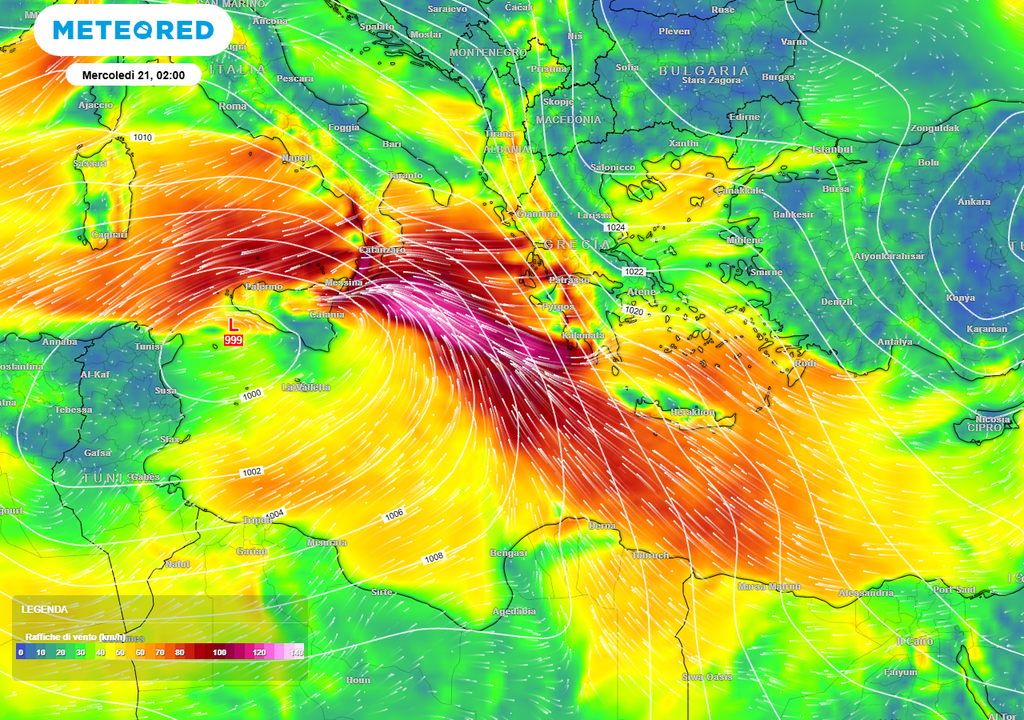 Il vero elemento amplificatore è stata l'interferenza costruttiva tra due moti ondosi distinti. Il primo, più intenso, è stato generato dai venti di Levante e Scirocco, in azione sullo Ionio, con le onde più giovani e corte, prodotte dai venti di Levante e Grecale davanti la costa ionica della bassa Calabria e Catanese.