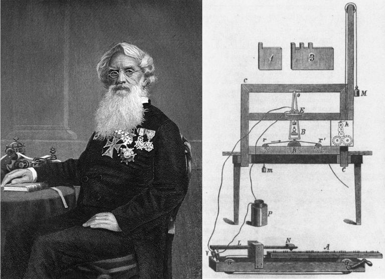 Morse y su telégrafo Morse y su telégrafo