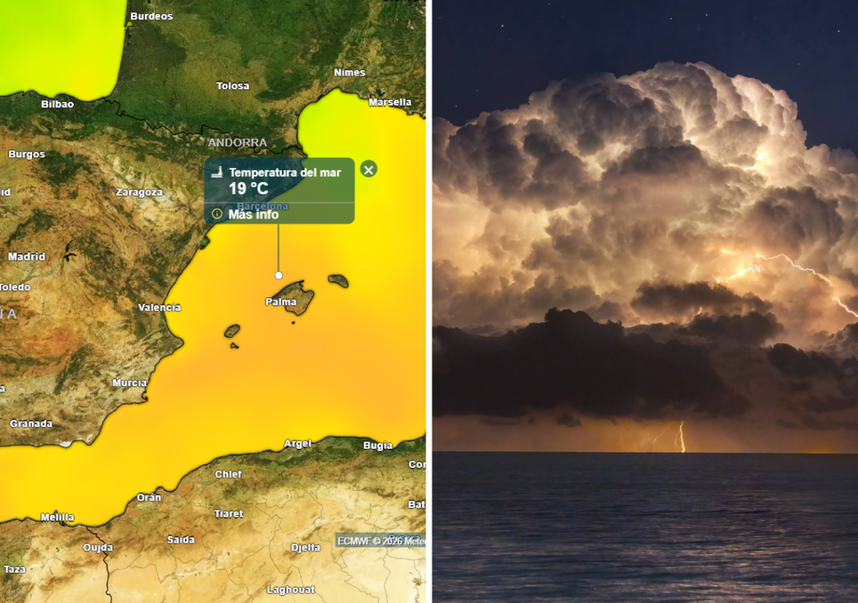 La temperatura del mar Mediterráneo comienza su implacable ascenso: 3 ºC más en cinco días