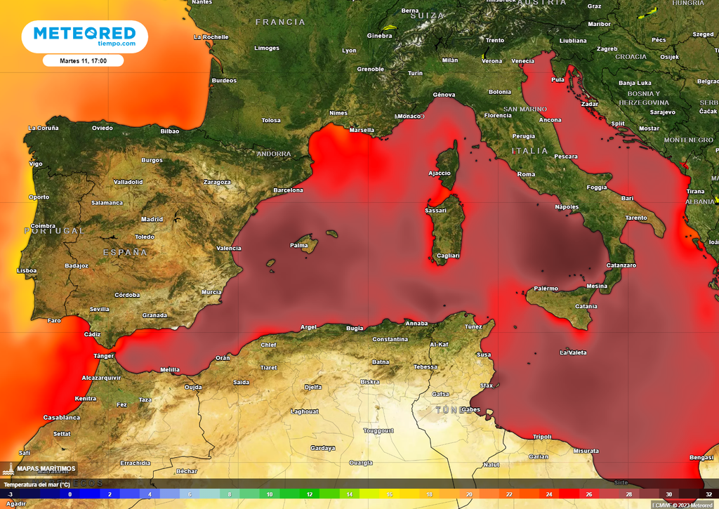Temperatura Mediterráneo