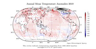La temperatura global para 2019 será la segunda más alta desde 1891