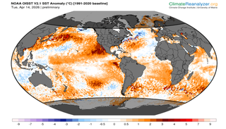 La temperatura superficial de los mares a nivel global alcanza un nuevo r&eacute;cord diario a mediados de abril de 2026