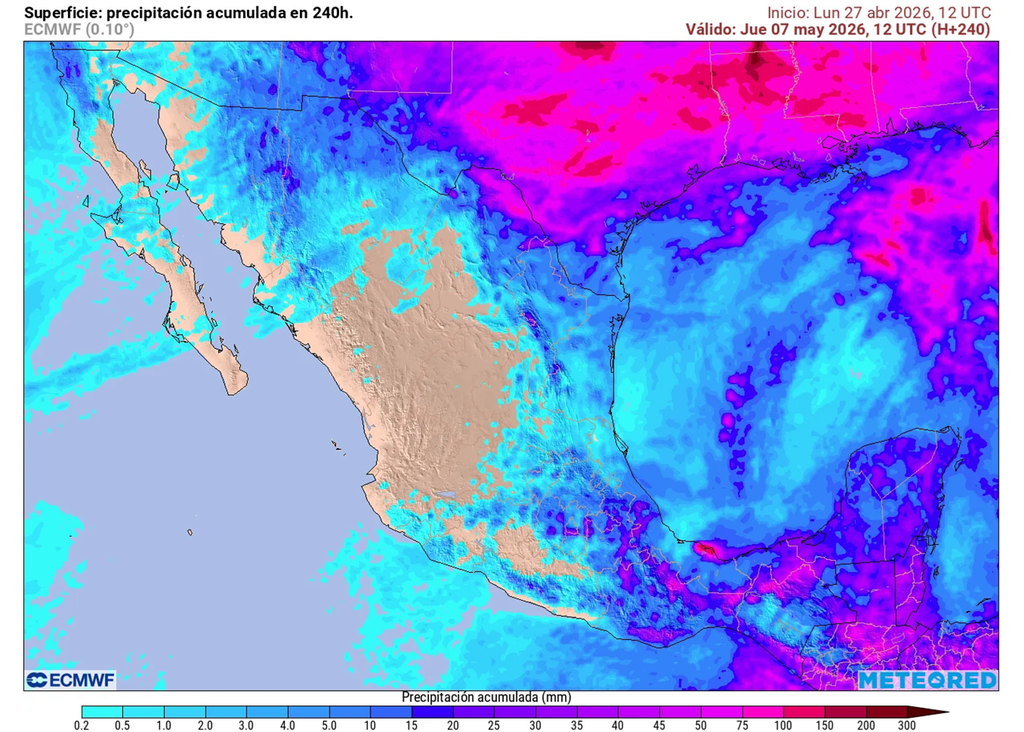 Mayo comenzará con lluvias fuertes en el norte, centro, oriente y sureste del país por nuevo frente frío y su masa polar, encontrándose con el calor.
