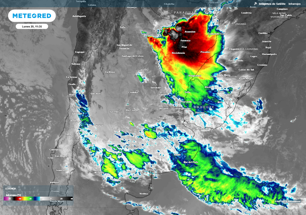 Comienzo de semana muy activo meteorológicamente en Argentina.