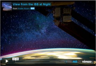 La Tierra de noche desde la ISS