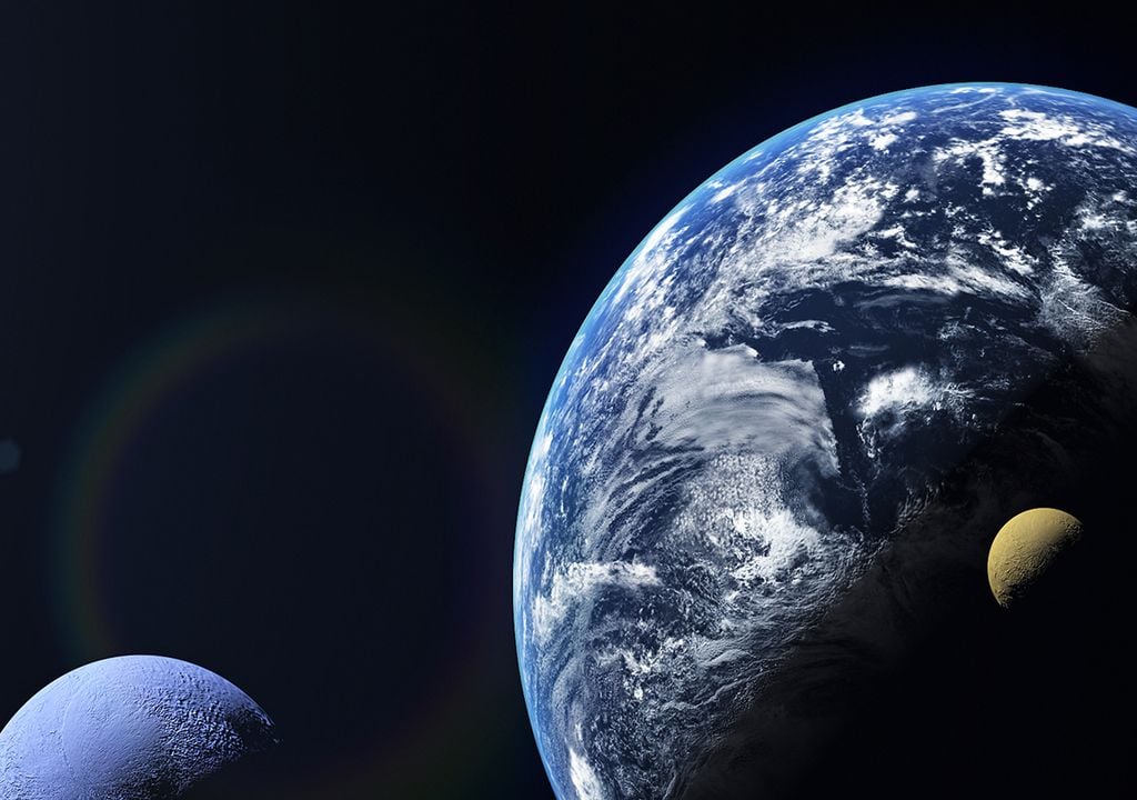 Terra com duas luas