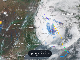 El ciclón tropical muy severo Yaas toca tierra en la India