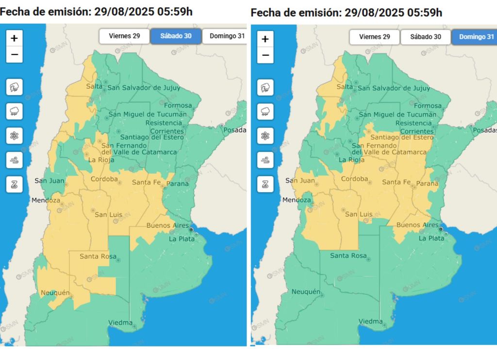ciclogénesis tormenta de Santa Rosa alerta Servicio Meteorológico Nacional SMN ciclogénesis tormenta de Santa Rosa alerta Servicio Meteorológico Nacional SMN