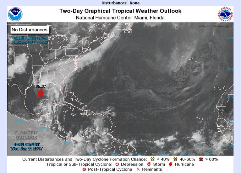 La Tormenta Tropical Cindy Amenaza A La Costa Caribeña De Los Eeuu